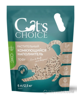 
                            Растительный комкующийся наполнитель тофу Cat's choice с ароматом "Кофе"
                         - отзывы