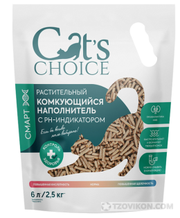 
                            Растительный комкующийся наполнитель Cat's choice с pH-индикатором
                         - отзывы