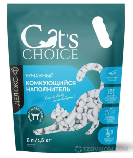 Бумажный комкующийся наполнитель Cat's choice с цветовым индикатором комка
- отзывы